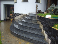 Escalier en granit gris G654, marches et marches d'escalier en granit, 100% granit et marbre naturels, escalier moderne extérieur MT, 15-20 jours