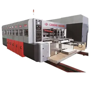 corrugated 2 or 3 or 4 or 5 or 6 color printer slotter die cutting machine high speed produce 250pcs per minute size 920