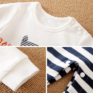 Vêtements pour nouveau-nés, imprimé rayé mignon dinosaure, automne-hiver, vêtements pour bébé à manches longues, combinaison pour bébé garçon, combinaison pour ramper - Product Image 5