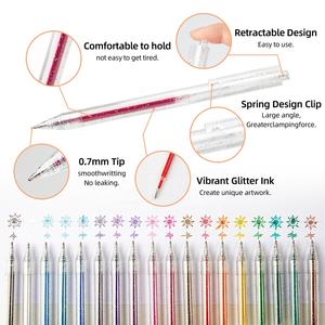 डोमीकी New18-Colorful बहु-रंगीन सपने स्टार ग्लिटर जेल पेन बड़ी क्षमता 1.0 मिमी छात्र मार्कर प्लास्टिक - Product Image 3