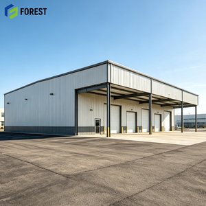 Almacén Comercial de Acero Estructural Galvanizado de Alta Resistencia, Centro de Distribución de Carga Prefabricado de Techo Abierto - Product Image 1