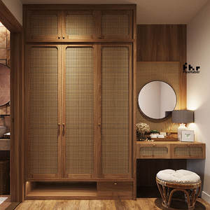 Juego de habitaciones de madera Muebles de dormitorio de hotel de lujo Proyecto de apartamento comercial completo Cartón personalizado sólido italiano Moderno - Product Image 6