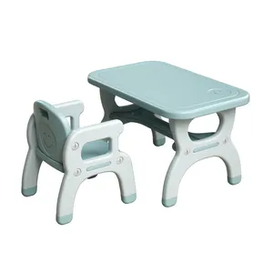厂家新款婴儿塑料作业台儿童家具儿童学习桌椅套装
