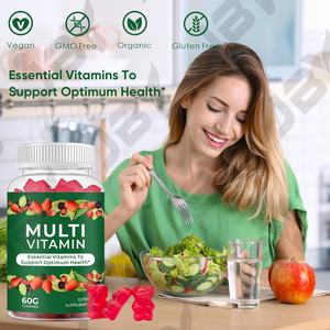 פורמולת תזונה יומית של JBY, תומכת בחסינות, בדרכי חילוף החומרים באנרגיה ובבריאות כללית, למבוגרים ולילדים, מולטי ויטמין גומי - Product Image 3