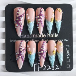 <span class=keywords><strong>Ongles</strong></span> press-on faits main de haute qualité personnalisés avec colle, OEM ODM, étiquette privée, <span class=keywords><strong>faux</strong></span> <span class=keywords><strong>ongles</strong></span>, <span class=keywords><strong>ongles</strong></span> artificiels, prix de gros - Product Image 4