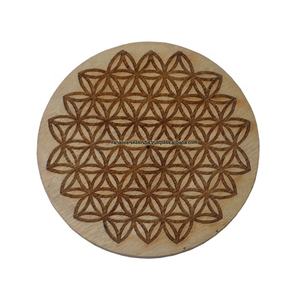 สินค้าขายดี ออกแบบพิเศษ แก้วไม้ทําด้วยมือ ที่รองแก้วชา ลายน้ําตาล ทรงกลม - Product Image 1