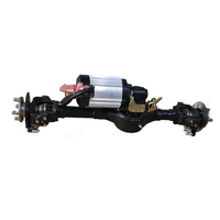 Mini atv niveleuse arrière essieu intermédiaire et différentiel arbre transversal mécanisme pièces assemblage pour tricycle e-bike