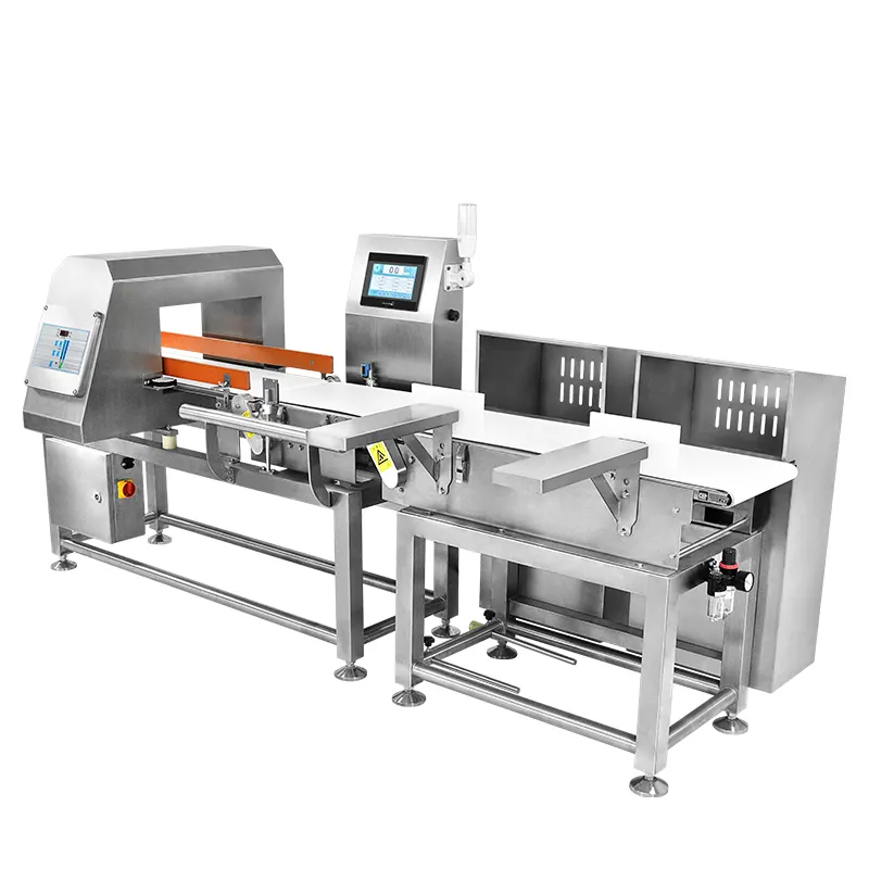 Système de détection de poids de détection de métaux Détecteur de métaux alimentaires et peseuse de contrôle Trieuse pondérale Machine tout-en-un pour l'industrie alimentaire