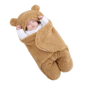 Winter Baby Bequemer Schlafsack Weicher warmer dicker Neugeborenen-Schlafsack mit geteiltem Bein