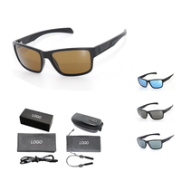 Lunettes de soleil unisexes rectangulaires TR90 légères à monture complète en PC polarisées UV400 pour la conduite et les activités de plein air – Protection solaire estivale et confort