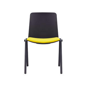 <span class=keywords><strong>Chaise</strong></span> de loisirs en plastique enduite de poudre noire de <span class=keywords><strong>chaise</strong></span> de conférence facultative de couleur avec le coussin - Product Image 1