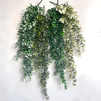 Nouvelle Guirlande de Feuilles d'Eucalyptus Artificielles de Haute Qualité, Plante Suspendue au Toucher Réel, Décoration pour Jardin, Maison, Mariage, Plafond