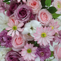 Rangées de fleurs artificielles multicolores en soie pour arche de mariage, allée, table et décoration nuptiale