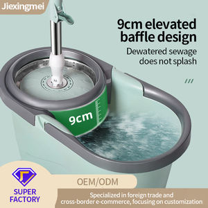 Cabezal de fregona de microfibra con mango de acero para fregona giratoria, almohadillas de algodón giratorias, paño de limpieza para suelos, paño de repuesto lavable - Product Image 5