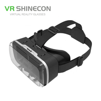 VR SHINECON – lunettes de réalité virtuelle 3D pour Smartphone 2K 7 pouces avec bouton tactile