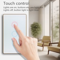 Interrupteur intelligent Wifi Zigbee standard AU US, cadre en alliage d'aluminium, vendu par l'usine d'origine, interrupteur mural avec commande vocale Alexa