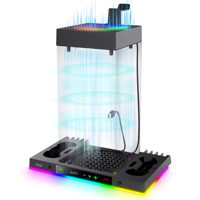 Multi-functional Charging Stand Temperature Control Powerful Cooling Fan for Xboxes Series X Gaming Console