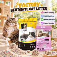 Litière pour chat en bentonite OEM personnalisée, 25L 20kg, 99,5% sans poussière, solution de litière à agglomération rapide pour les commandes de marques de détail