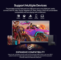 Moniteur portable Arzopa A3C Pro 13,3 pouces OLED 1080P 400 nits 100000:1 taux de contraste FHD Full HD Gaming USB
