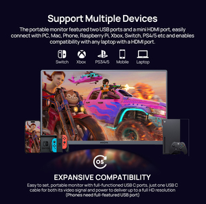 Monitor Portátil Arzopa A3C Pro de 13.3 Pulgadas OLED 1080P 400Nit con Relación de Contraste de 100000:1, FHD Full HD para Juegos, Puerto USB - Product Image 5