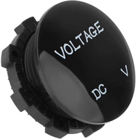 Mini pantalla LED Panel redondo voltímetro Digital impermeable DC 12V-24V probador de voltaje para coches motocicletas barcos