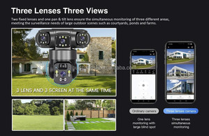 V380 Pro 3 ống kính 1080P 5MP 3 gam năng lượng mặt trời tầm nhìn ban đêm ngoài trời PTZ tự động theo dõi không dây IP66 CCTV Camera An Ninh - Product Image 4