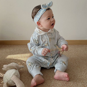 Tutine per Neonati, Stile Primaverile, Cotone Puro di Classe A, Abbigliamento per Gattonare per Bambini e Bambine, Vestiti per Neonati per Tutte le Stagioni - Product Image 4