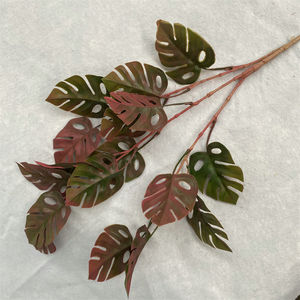 Nouvelle branche de feuille artificielle Faux <span class=keywords><strong>Monstera</strong></span> <span class=keywords><strong>plante</strong></span> feuilles longue tige vraie touche <span class=keywords><strong>plante</strong></span> panachée <span class=keywords><strong>Monstera</strong></span> pour la maison mariage bricolage décor - Product Image 6