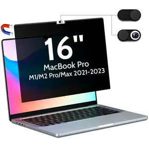 Protetor de tela de privacidade magnética personalizado para macbook air pro m1 m2 2019 2020 2022 pro 13 14 16 polegada protetor de tela magnética