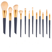 Ensemble de 8 pinceaux de maquillage pour le visage de haute qualité, professionnels, luxueux, en poils synthétiques vegan, avec manche en plastique, logo personnalisé, marque privée