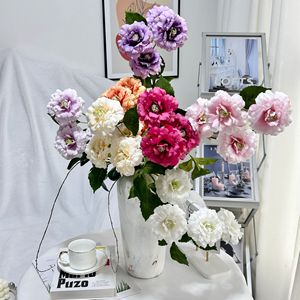 Usine de fleurs artificielles Meiyu Craft, fleurs de pivoine artificielles à 4 têtes, en soie, pour la décoration de mariage et de la maison - Product Image 3