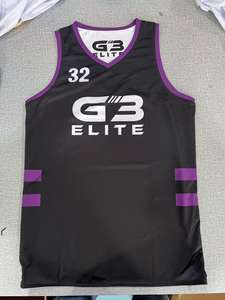 Ucuz geri dönüşümlü süblimasyon gençlik çocuk basketbolu örme kazak şort çift taraflı iki yan Set turkuaz siyah beyaz - Product Image 3