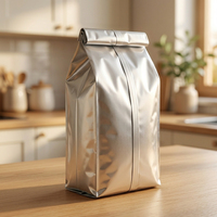 Bolsa de Fondo Cuadrado BOPP, Impresa en Offset, Reciclable, con Lámina Plateada Brillante, para Almacenamiento de Alimentos, Bolsa de Plástico para Leche