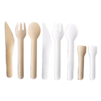 Couverts en papier personnalisés biodégradables et compostables – Fourchettes, couteaux, cuillères en pulpe jetables