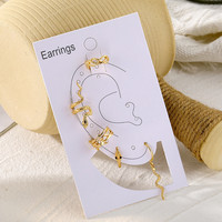 Pendientes de Clip con Perlas y Geometría Serpentina para Mujer, Pendientes de Aro con Forma de Serpiente Tridimensional, Joyería Femenina
