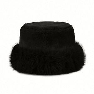 Wholesale Soft <b>Warm</b> Lady's Winter Fur <b>Hat</b> Luxury Bucket <b>Hats</b> for Women Winter - Product Image 4