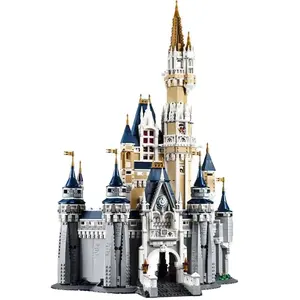 Bangunan Blok gaya lengkap dengan Disney Castle Model 6005 4080 buah bangunan mainan blok anak