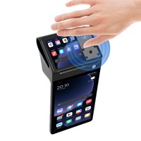 Terminal de contrôle d'accès pliable à double écran avec reconnaissance palmaire, écran tactile, interface NFC RFID, OEM ODM