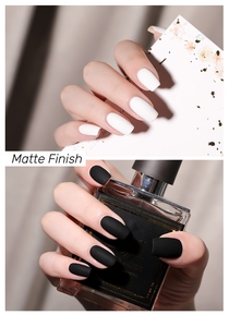 MyBeautyNails Nail Supply UV LED Blanco <span class=keywords><strong>y</strong></span> Negro Gel Polish Set Color Gel Nail Art Paint Super Black and White Nail Gel Polish - Product Image 6