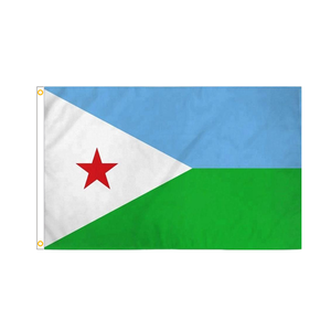 Aozhan logotipo personalizado Sudáfrica bandera fotos tela Djiboutian país banderas poliéster Djibouti bandera - Product Image 1