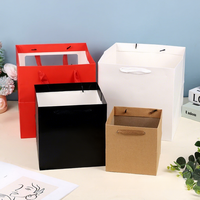 Sacs cadeaux carrés biodégradables en papier kraft de plusieurs tailles avec impression offset pour l'emballage de bougies artisanales, gâteaux, pâtisseries et poupées