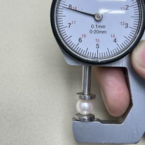 Perles d'eau de mer naturelles Zhuji Akoya 7,5-8 mm, perles blanches brillantes, perles lâches, défauts mineurs, perles en poudre pour le traitement - Product Image 4