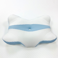 Oreiller orthopédique en mousse à mémoire de forme à récupération lente, forme papillon, soutient le cou pour soulager la pression, housse amovible, oreiller de sommeil OEM/ODM