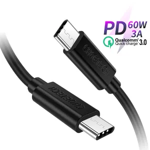 CHOETECH Type C Cable for Xiaomi Redmi Note 7 8 Pro PD 60W 3A USB-C Fast Charge Cable for Macbook Pro Type-C