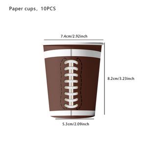 Platos de Papel Desechables Personalizados con Temática de Fútbol para Fiestas Deportivas, Reuniones, Fiestas de Cumpleaños - Product Image 5