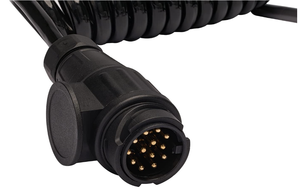 Câble d'extension en spirale de <span class=keywords><strong>remorque</strong></span> ISO 1724 <span class=keywords><strong>7</strong></span> <span class=keywords><strong>broches</strong></span>/13 <span class=keywords><strong>broches</strong></span> <span class=keywords><strong>12v</strong></span> PU fil de bobine de remorquage caravane, camping-car, <span class=keywords><strong>remorque</strong></span>, camion - Product Image 4