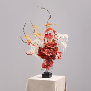 Arte moderna fatta a mano <span class=keywords><strong>in</strong></span> <span class=keywords><strong>vetro</strong></span> <span class=keywords><strong>vasi</strong></span> <span class=keywords><strong>in</strong></span> stile creativo fiori geometrici <span class=keywords><strong>di</strong></span> fascia alta rifiniti riempiti d'acqua e durevoli decorazioni per la casa - Product Image 3