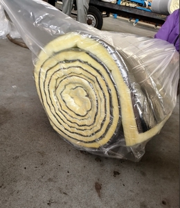 Màu vàng glasswool sợi thủy tinh cách nhiệt CuộN kho ứng dụng với dây lưới chăn sợi thủy tinh len - Product Image 1