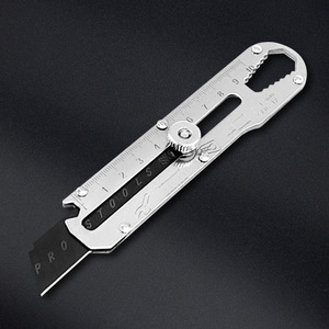 Stainless Steel Utility Knife 13.8 Cm Heavy Duty Paper Cutter Wallpaper Cutter Multi Functional Knife With Ruler And Blade - Product Image 1