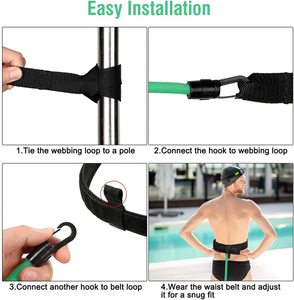 Arnés de natación ajustable para niños y adultos, cinturón de entrenamiento de resistencia estática - Product Image 6